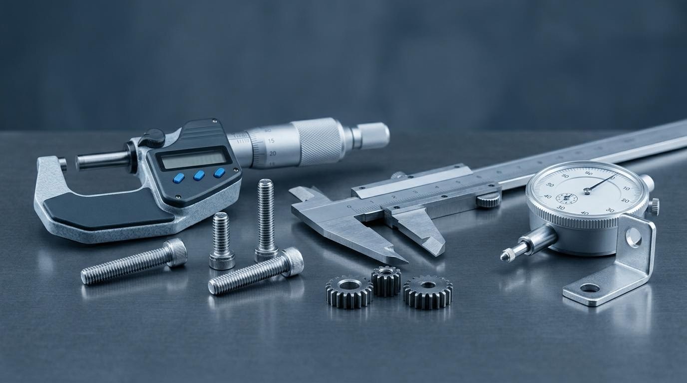 精密機器の計測工具と産業用部品